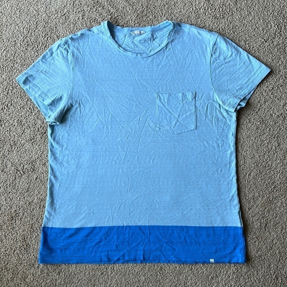 Orlebar Brown Light Blue and Blue Short Sleeve Tee